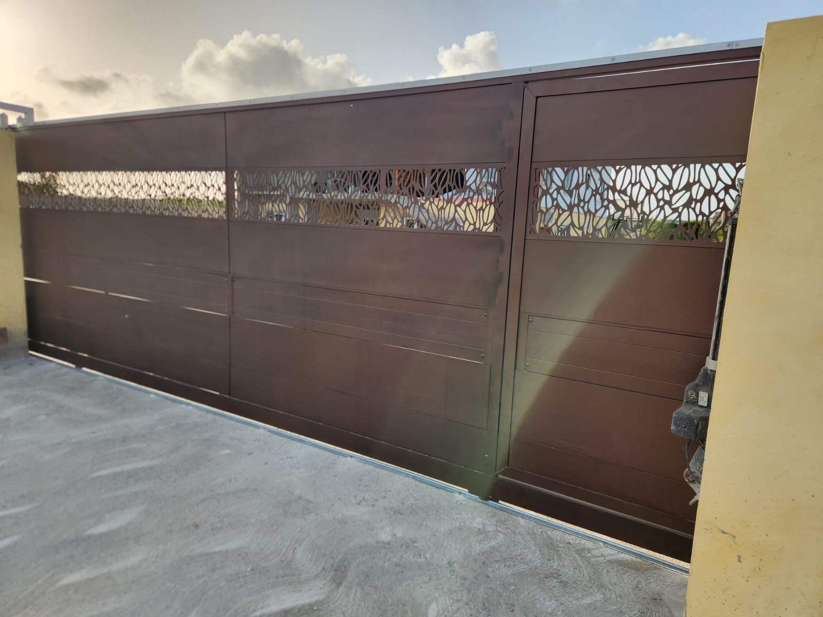 Brown Laser-Cut Gate